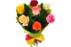 Букет из 7 разноцветных роз 