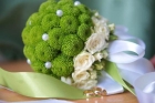Букет невесты из зеленых хризантем