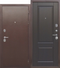 Входная дверь Металл-МДФ 9 см медный антик Тёмный кипарис