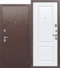 Входная дверь Металл-МДФ 9 см медный антик Белый ясень