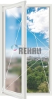 Одностворчатое окно Rehau Intelio 80 (поворотно-откидное)