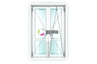 Балконная дверь Rehau Intelio 80 двустворчатая (поворотная + поворотно-откидная)