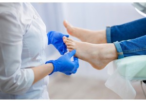 Протезирование ногтя на ногах