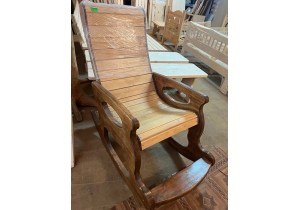 Кресло - качалка из сосны коричневое